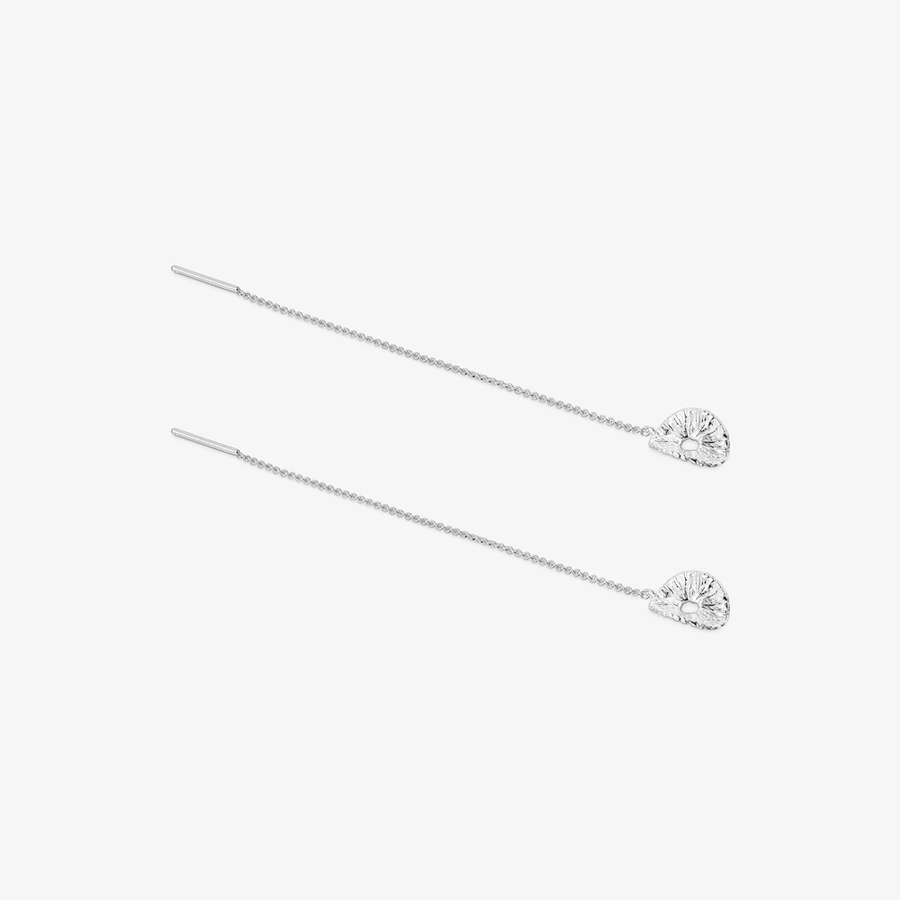 Długie kolczyki Wicker wykonane ze srebra