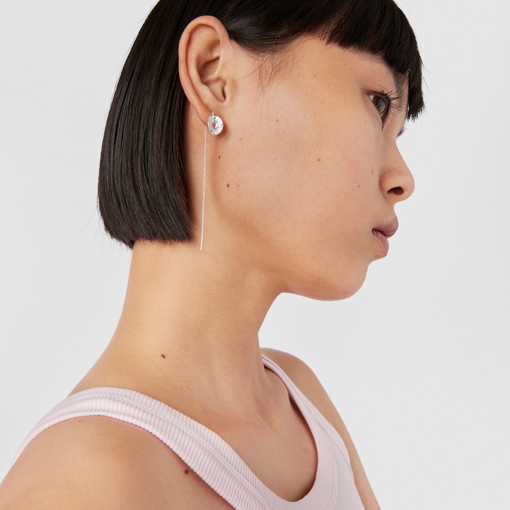 Długie kolczyki Wicker wykonane ze srebra