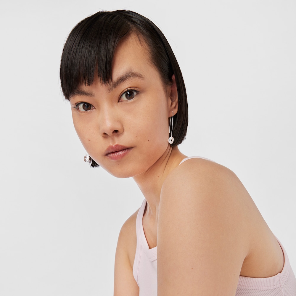 Długie kolczyki Wicker wykonane ze srebra