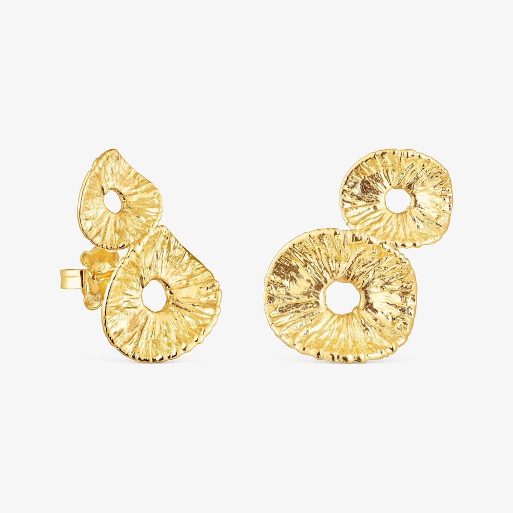 Silver vermeil Wicker Earrings with two motifs
