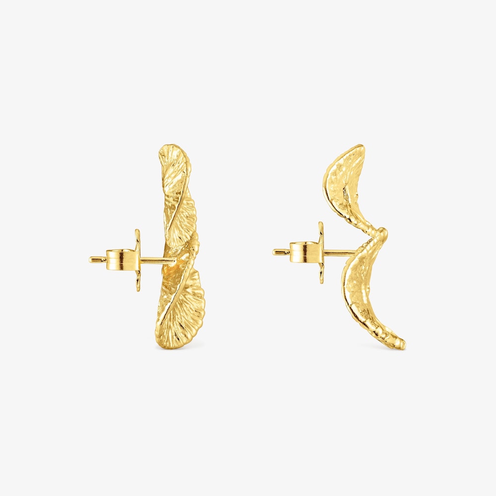 Silver vermeil Wicker Earrings with two motifs