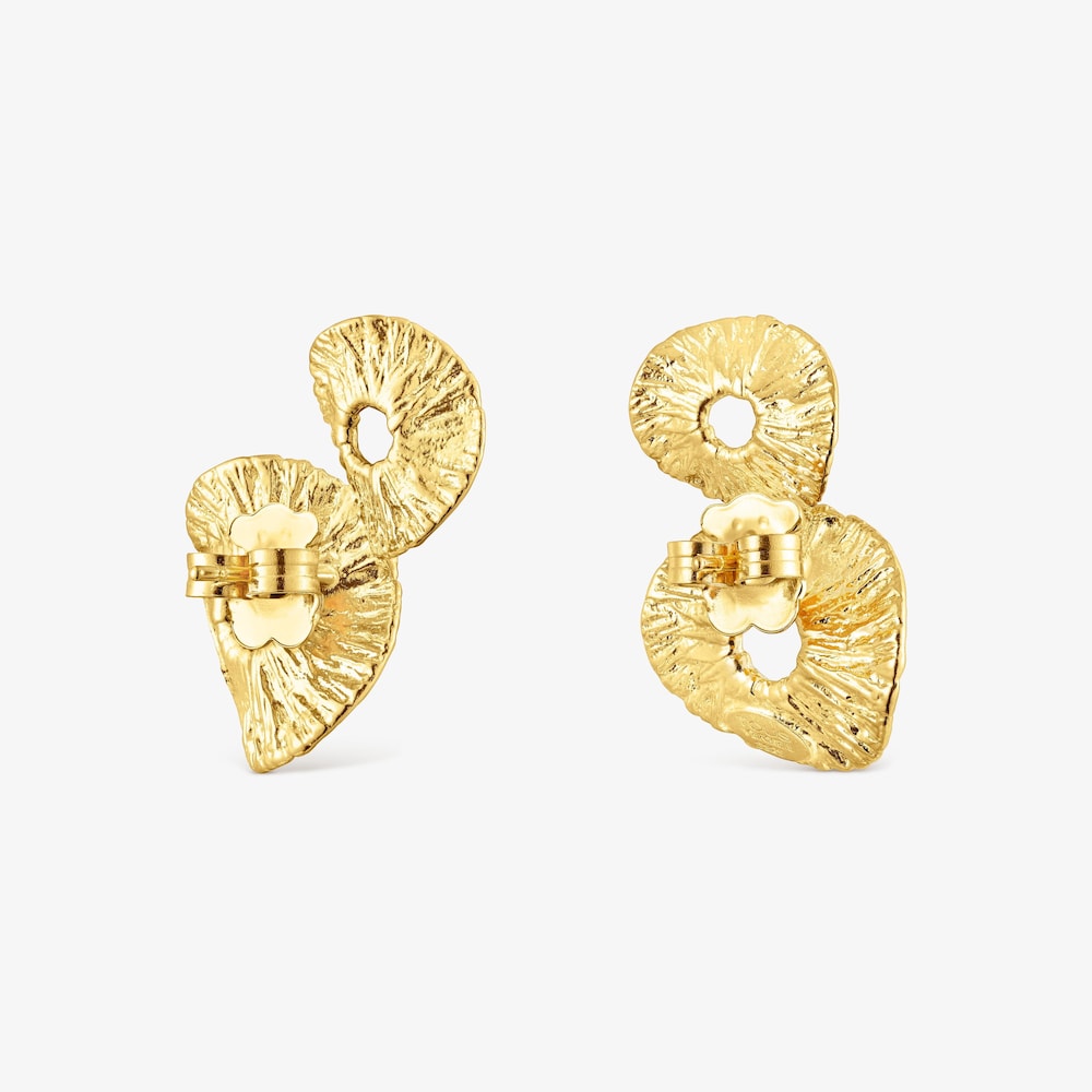 Silver vermeil Wicker Earrings with two motifs