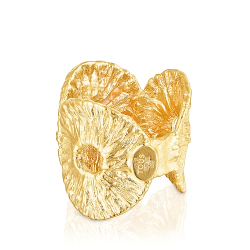 Anillo de plata vermeil Wicker