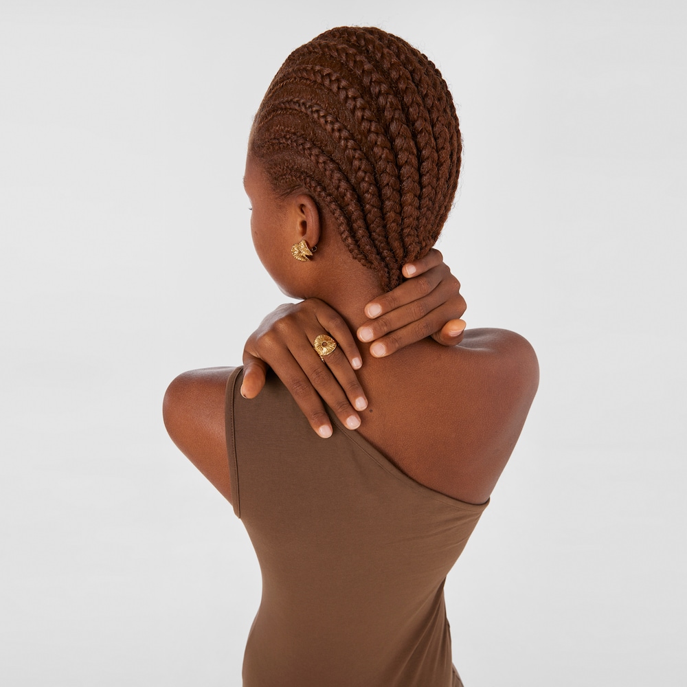 Silver vermeil Wicker Ring