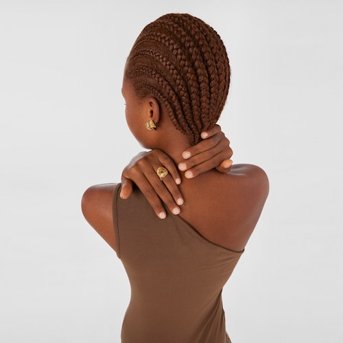 Anillo de plata vermeil Wicker