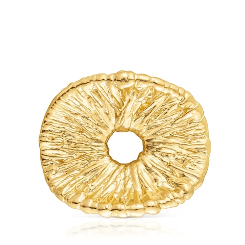 Silver vermeil Wicker Brooch