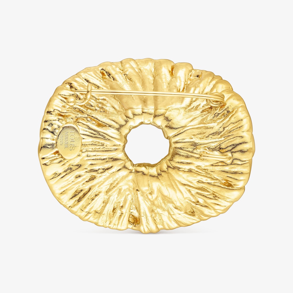 Silver vermeil Wicker Brooch