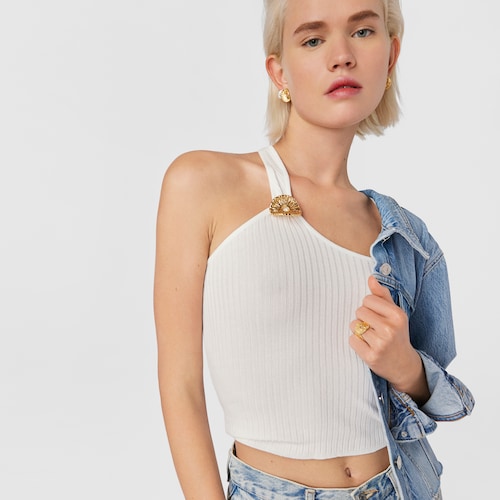 Silver vermeil Wicker Brooch