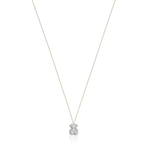 Collar oso de diamantes de 0,58 ct y oro Bold Bear