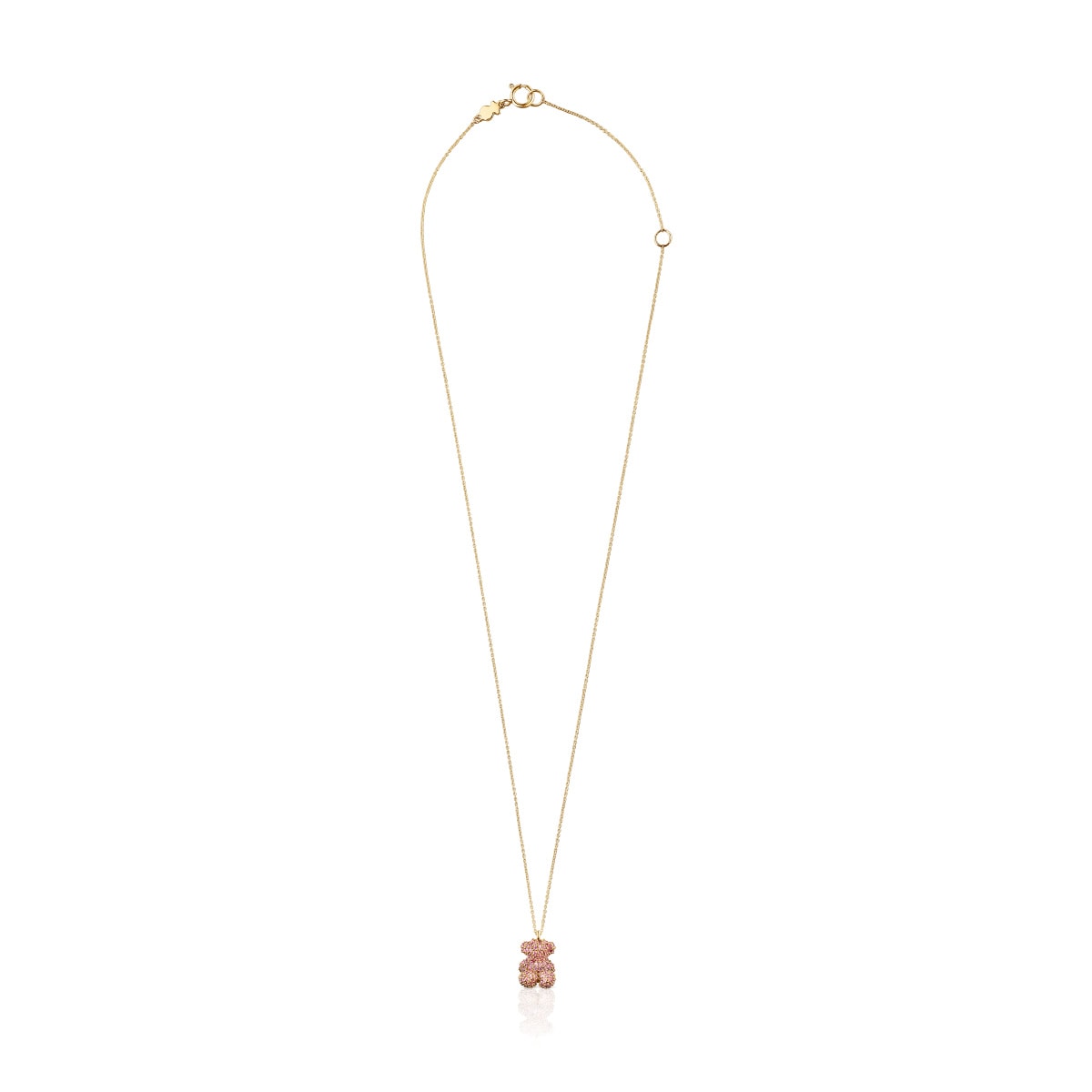 Sapphire and gold Bold Bear necklace