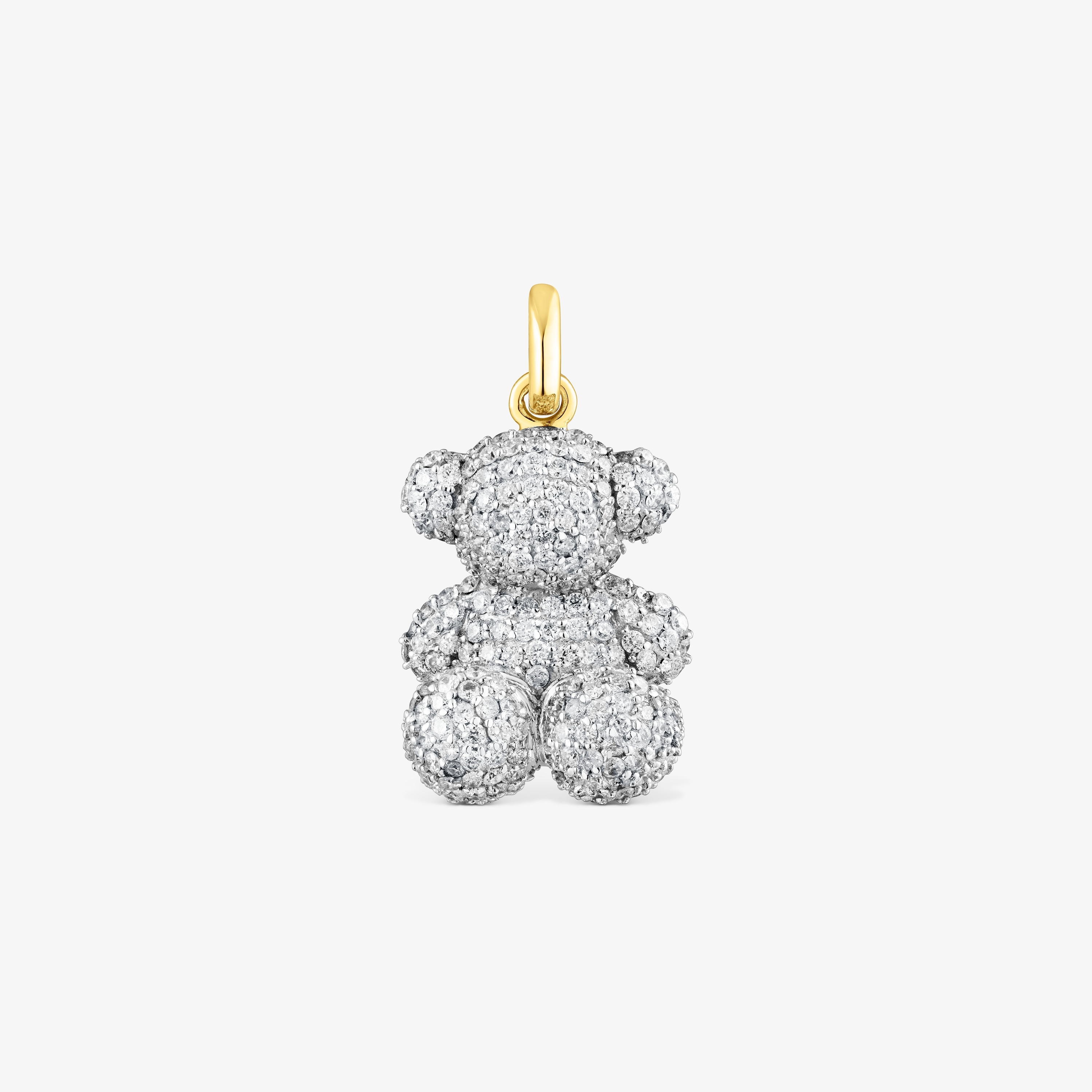 1.30ct-diamond and 18K solid gold Bold Bear pendant | TOUS