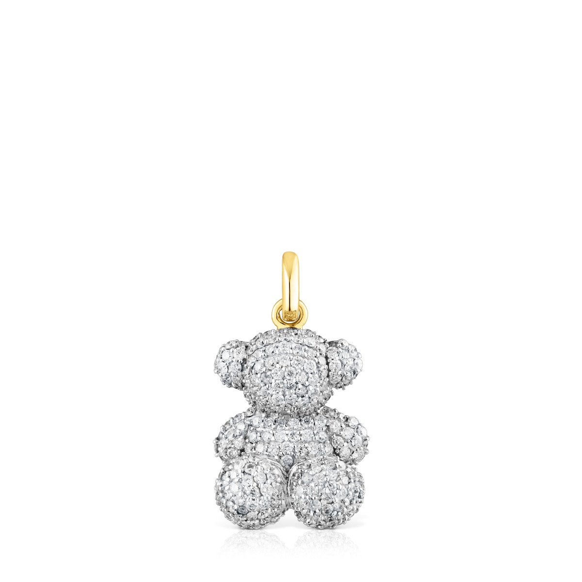 1,30ct-diamond and gold Bold Bear pendant