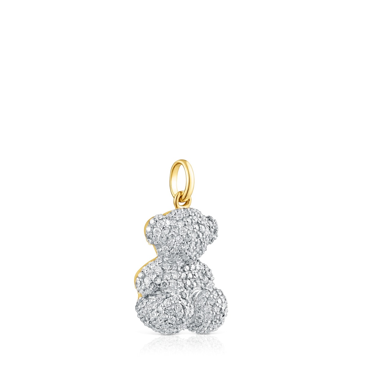 1,30ct-diamond and gold Bold Bear pendant