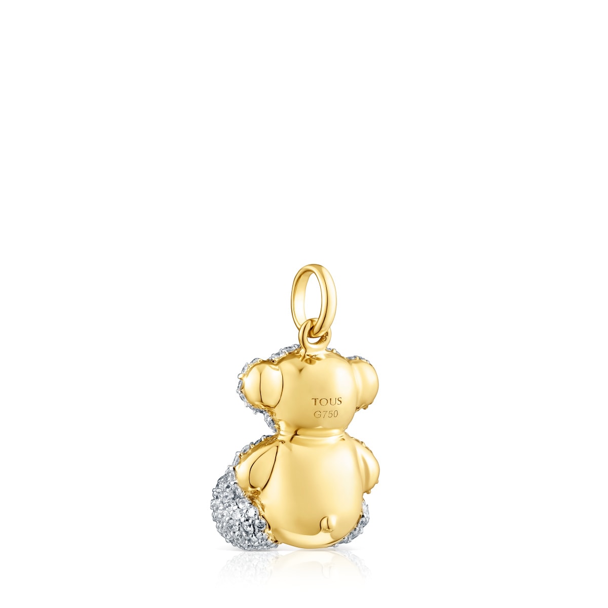 1,30ct-diamond and gold Bold Bear pendant