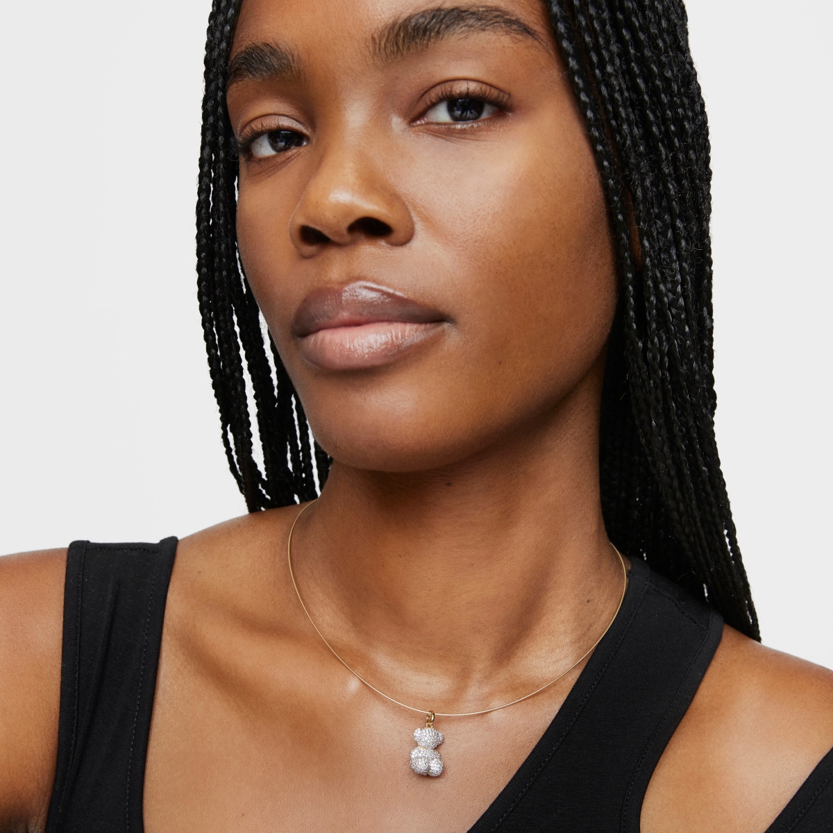 1,30ct-diamond and gold Bold Bear pendant