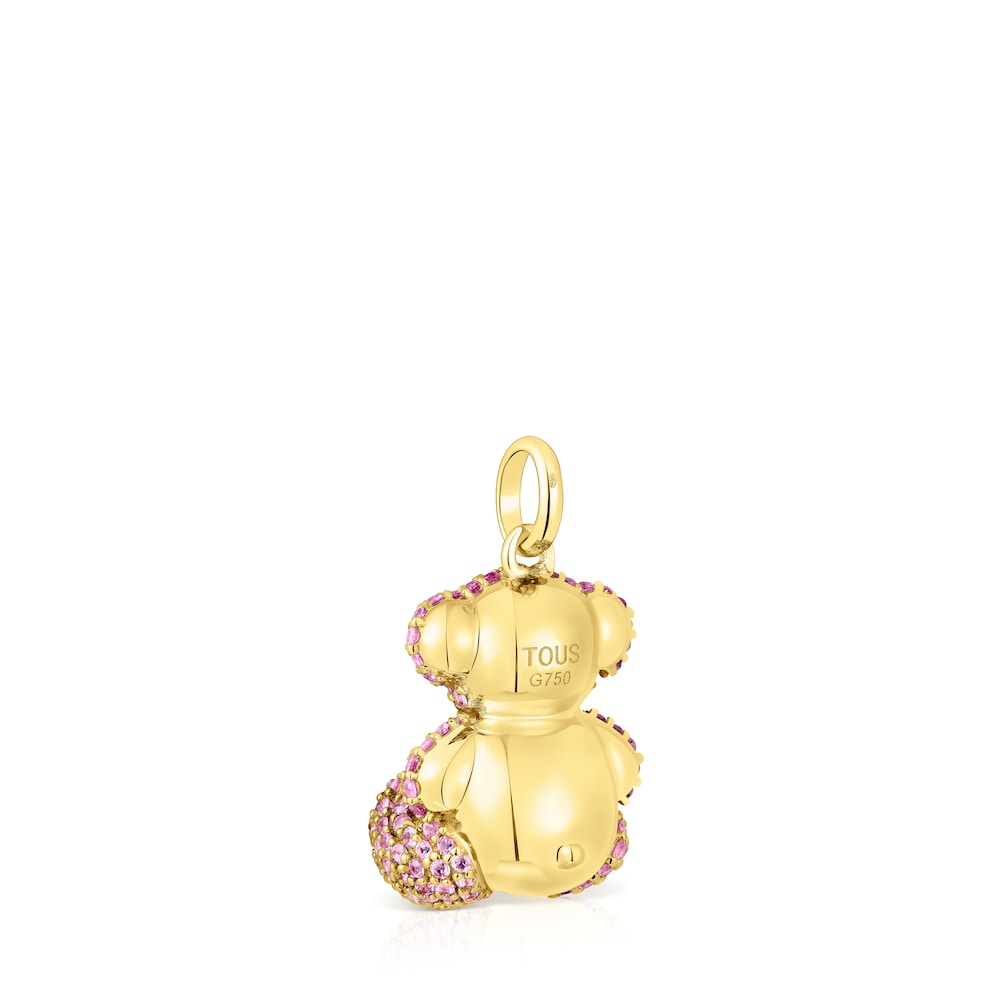 Sapphire and gold Bold Bear pendant image number 2