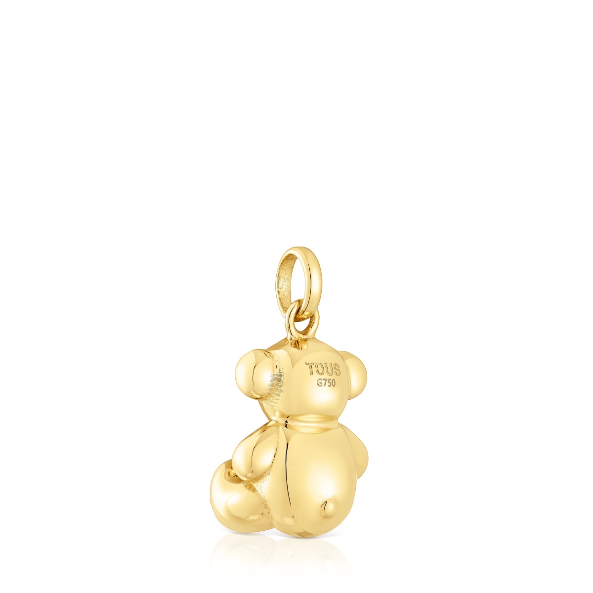 0,08ct-diamond and gold Bold Bear pendant
