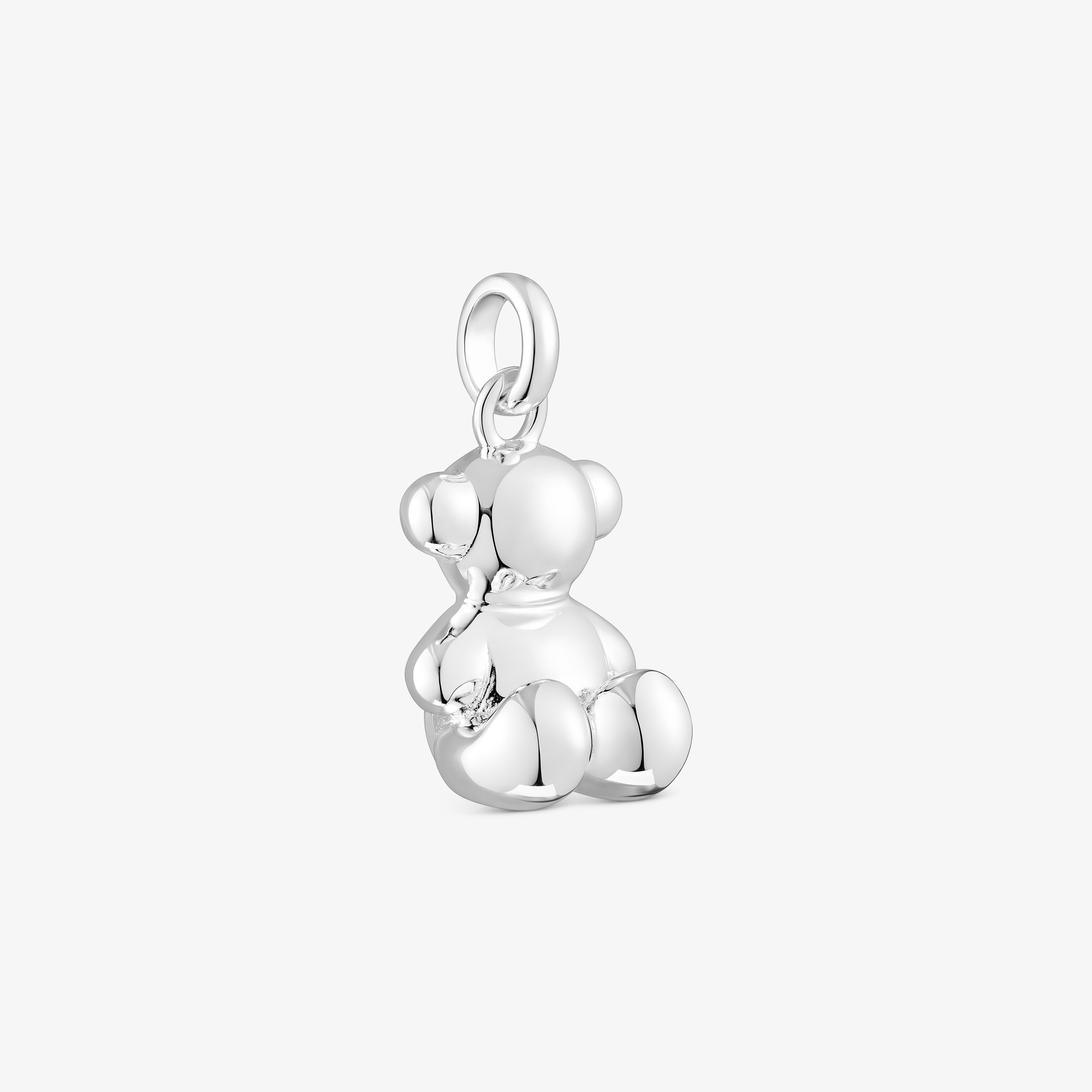 Medium silver Bold Bear pendant
