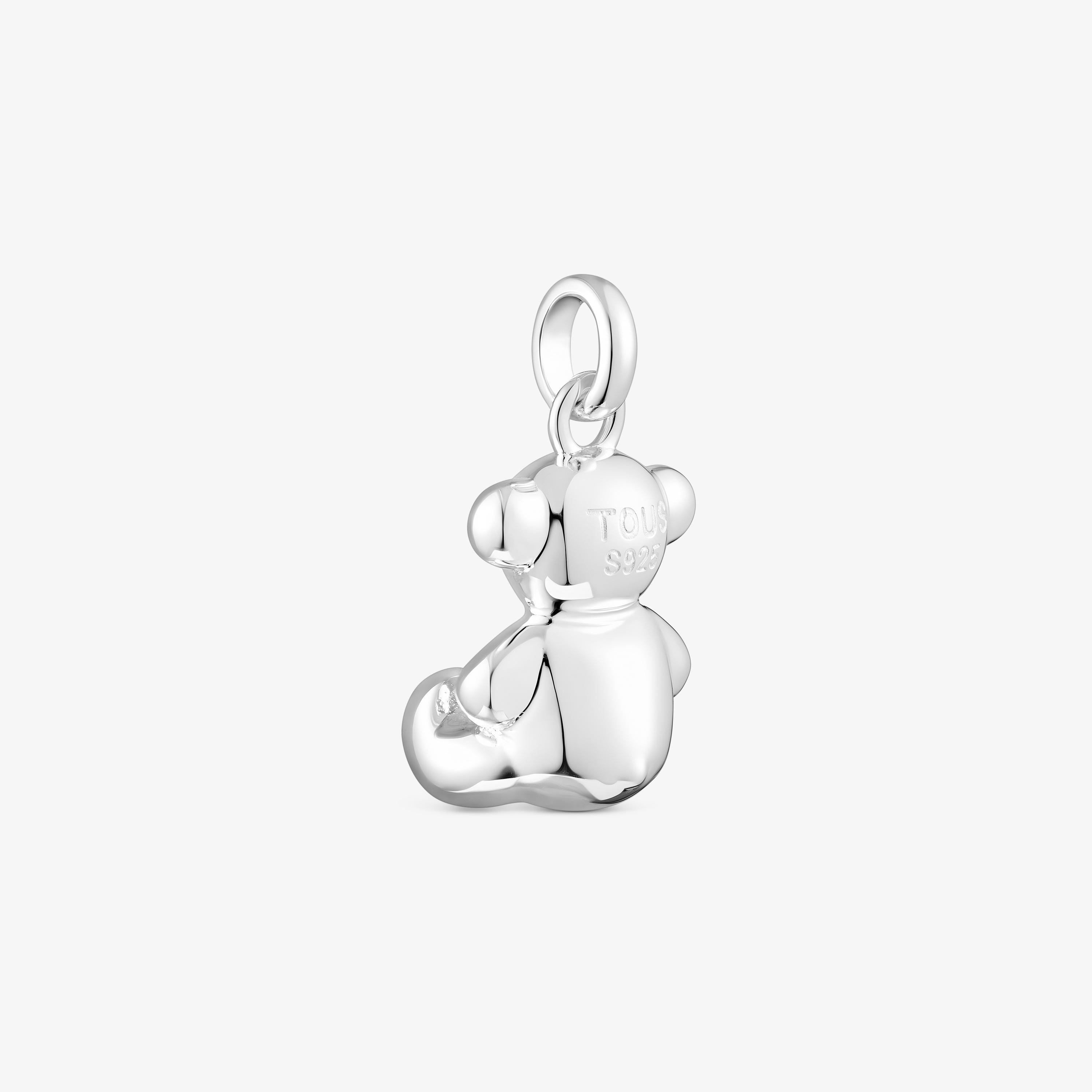 Medium silver Bold Bear pendant