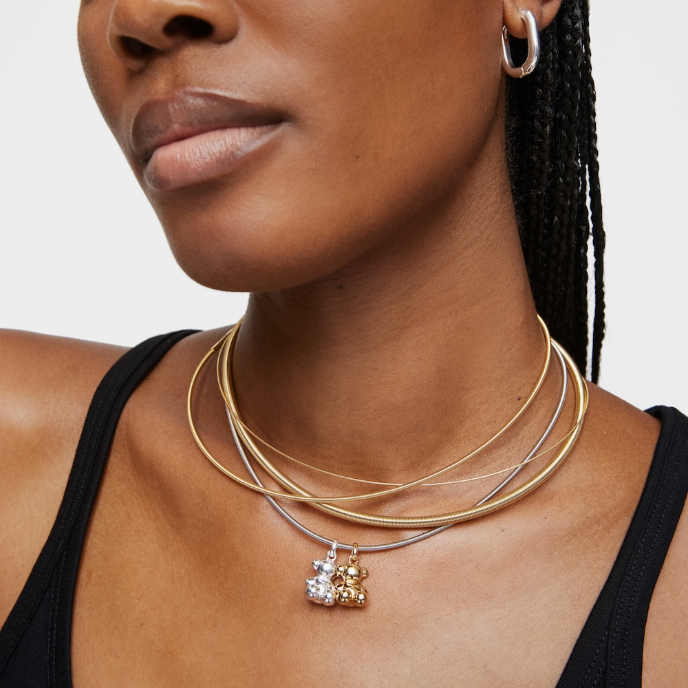 Stredne veľk&yacute; strieborn&yacute; Pr&iacute;vesok v&nbsp;tvare medved&iacute;ka Bold Bear