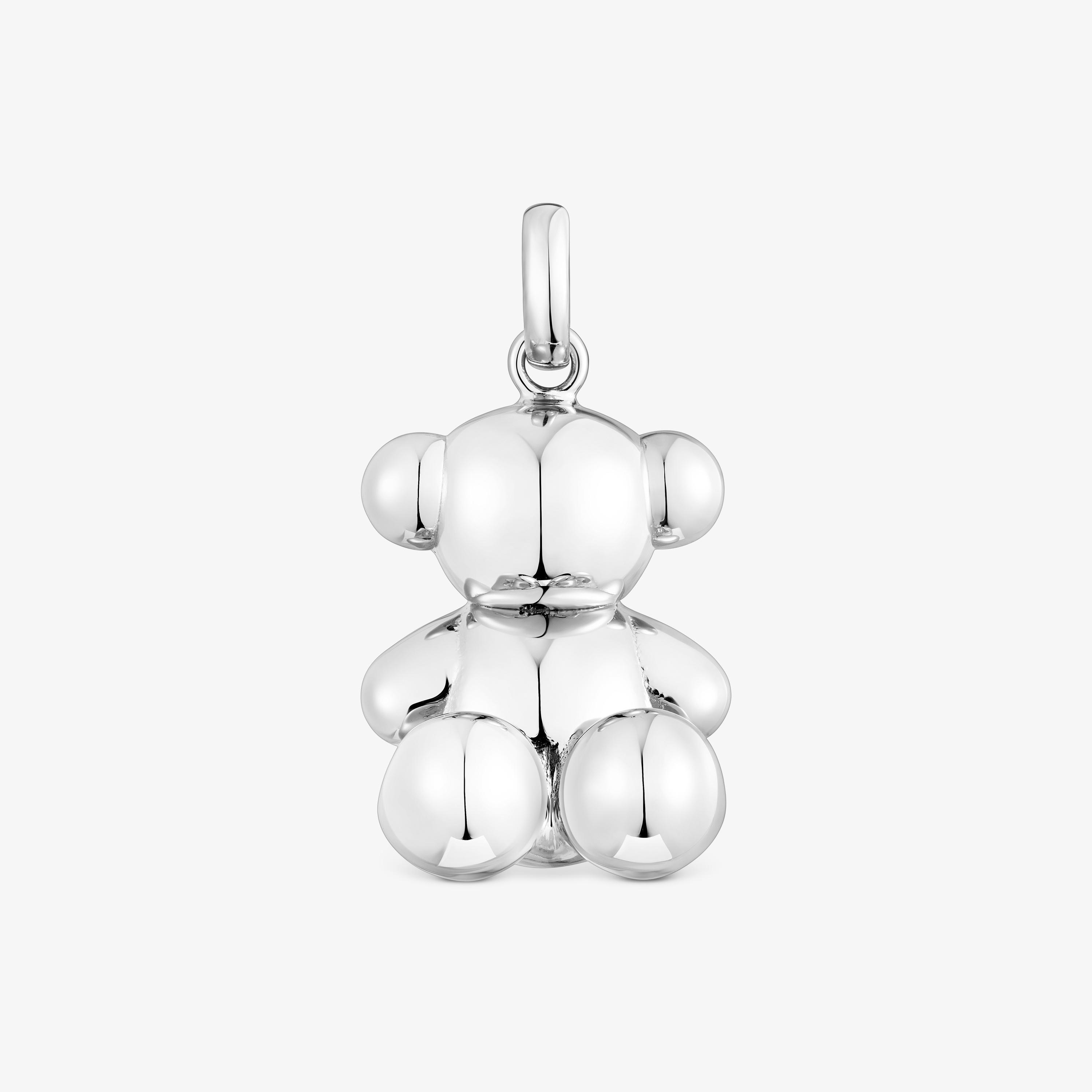 Large silver Bold Bear pendant