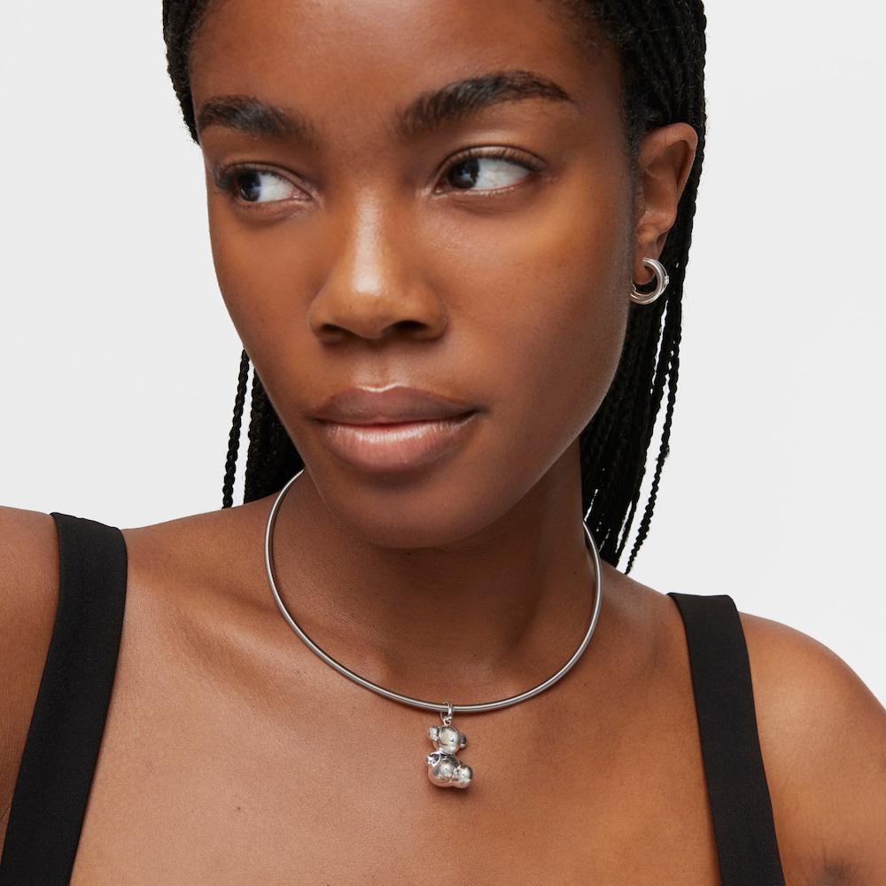 Colgante oso grande de plata Bold Bear