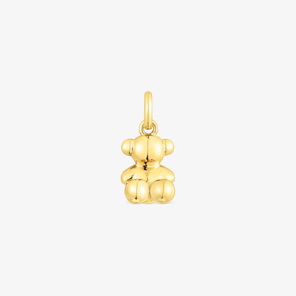 Small silver vermeil Bold Bear pendant