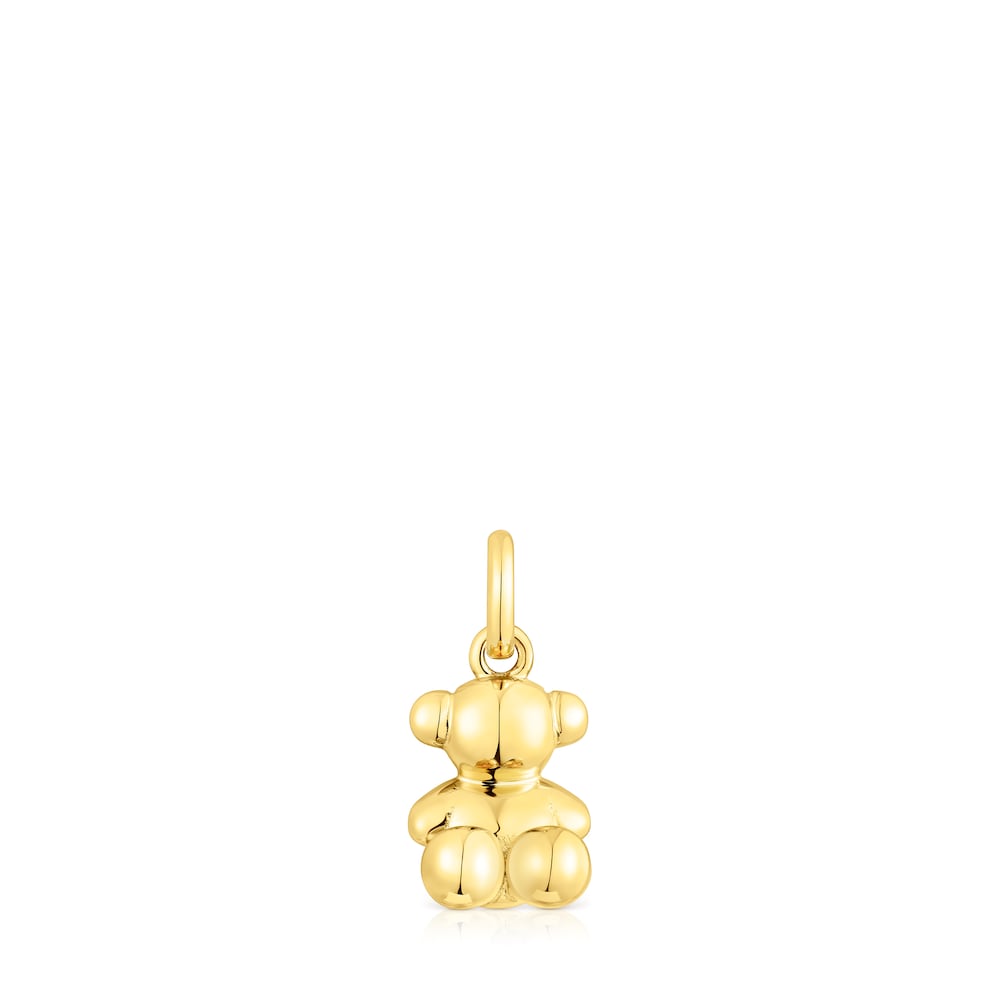 Colgante oso pequeño con baño de oro 18 kt sobre plata Bold Bear image number 0