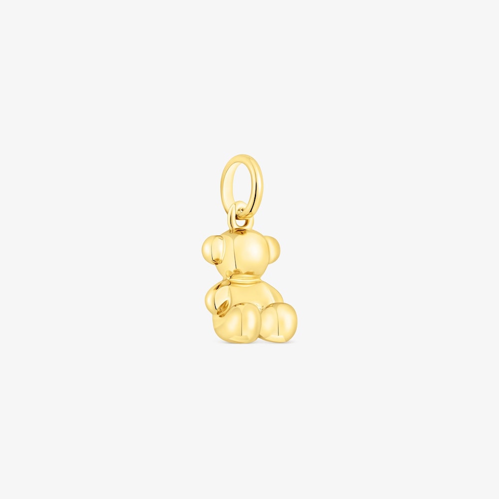Small silver vermeil Bold Bear pendant