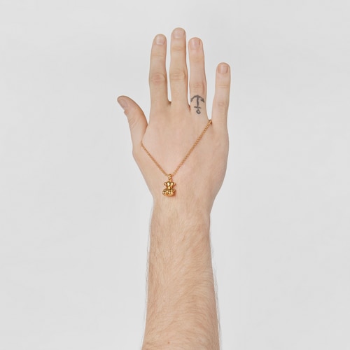 Medium silver vermeil Bold Bear pendant