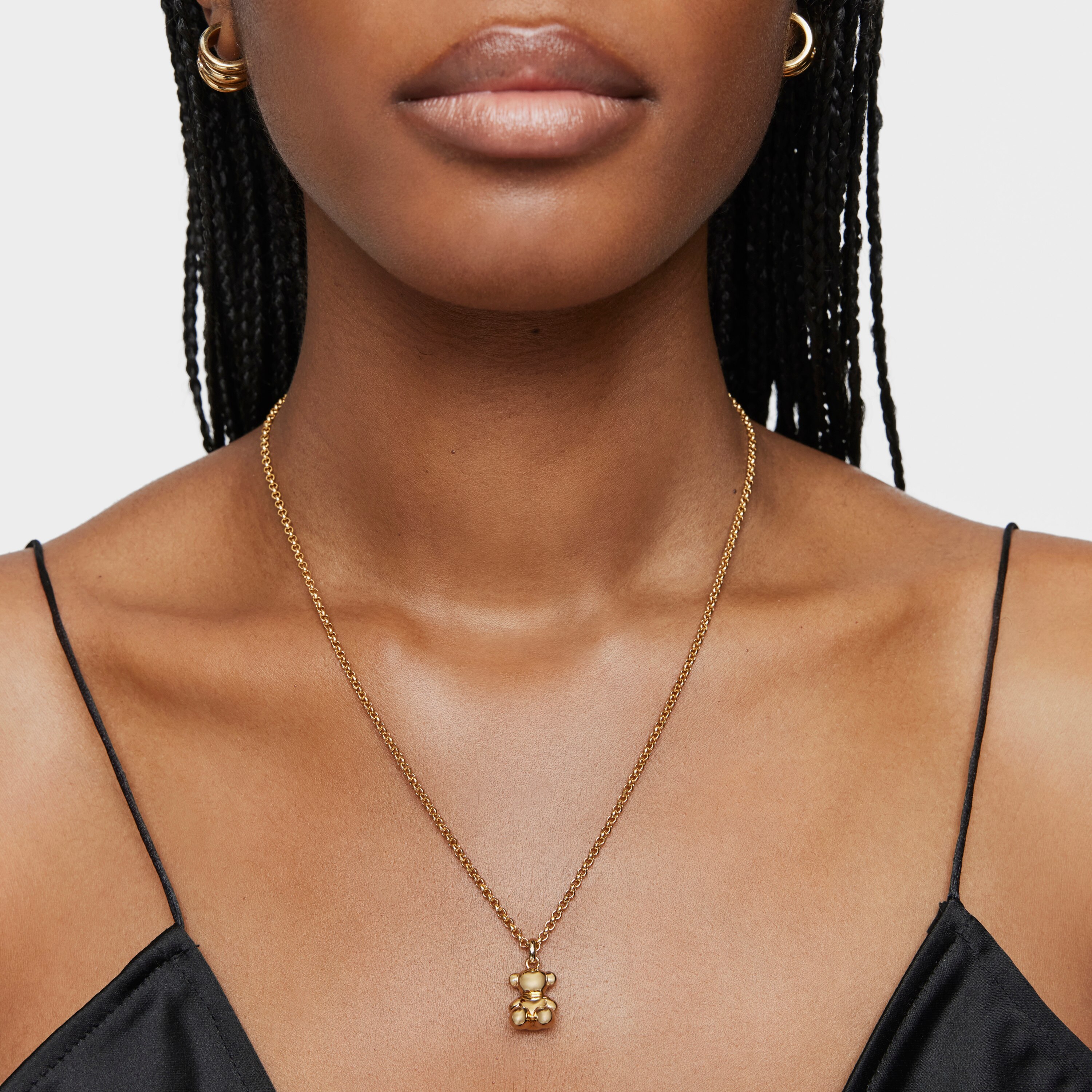 silver vermeil Bold Bear pendant