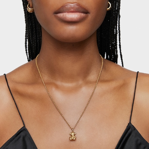 Medium silver vermeil Bold Bear pendant