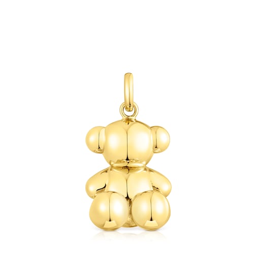 Large silver vermeil Bold Bear pendant