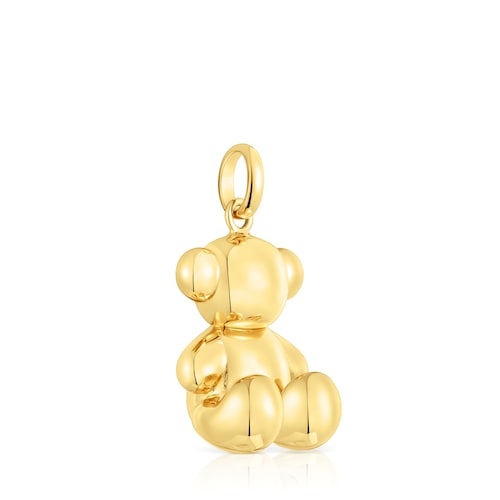 Large silver vermeil Bold Bear pendant