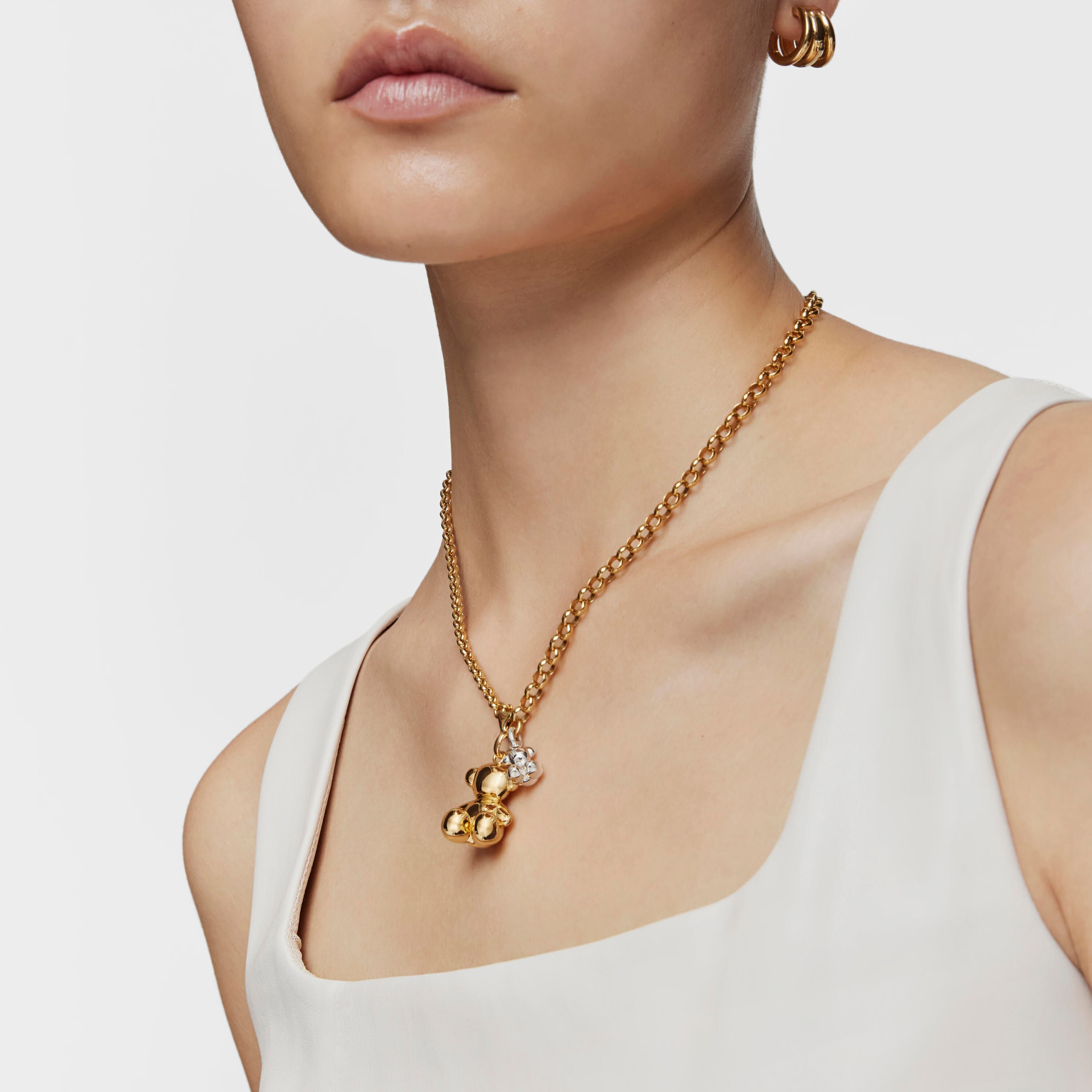 Silver silver vermeil Bold Bear pendant