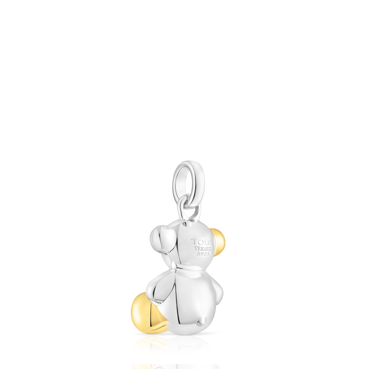 Silver and silver vermeil Bold Bear pendant