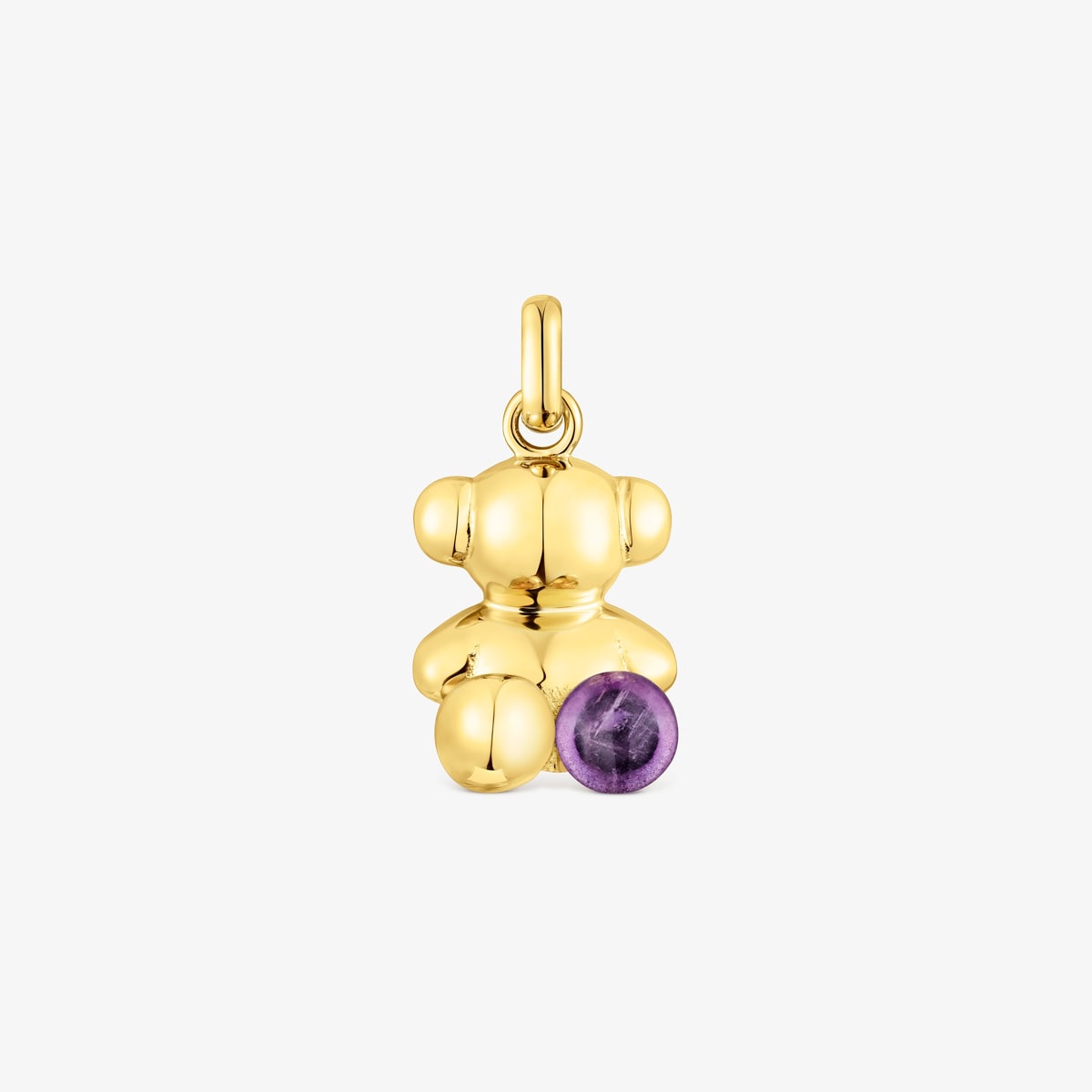 Tous - Colgante Oso Con Baño De Oro 18 Kt Sobre Plata Y Amatista Bold Bear - Lila