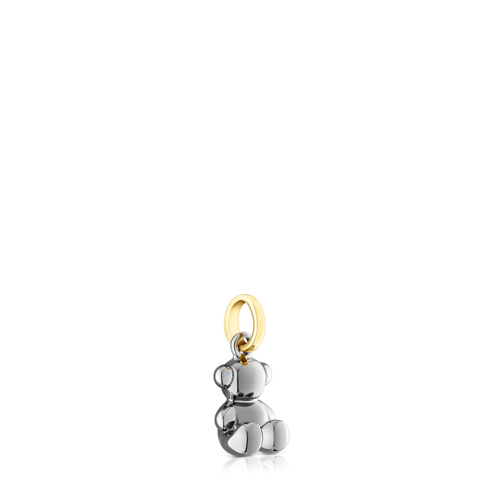 Colgante oso de plata dark silver con baño de oro 18 kt sobre plata Bold Bear Colgante oso de plata dark silver con baño de oro 18 kt sobre plata Bold Bear