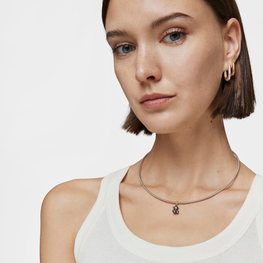 Pr&iacute;vesok v&nbsp;tvare medved&iacute;ka z&nbsp;tmav&eacute;ho striebra a&nbsp;pozl&aacute;ten&eacute;ho striebra Bold Bear