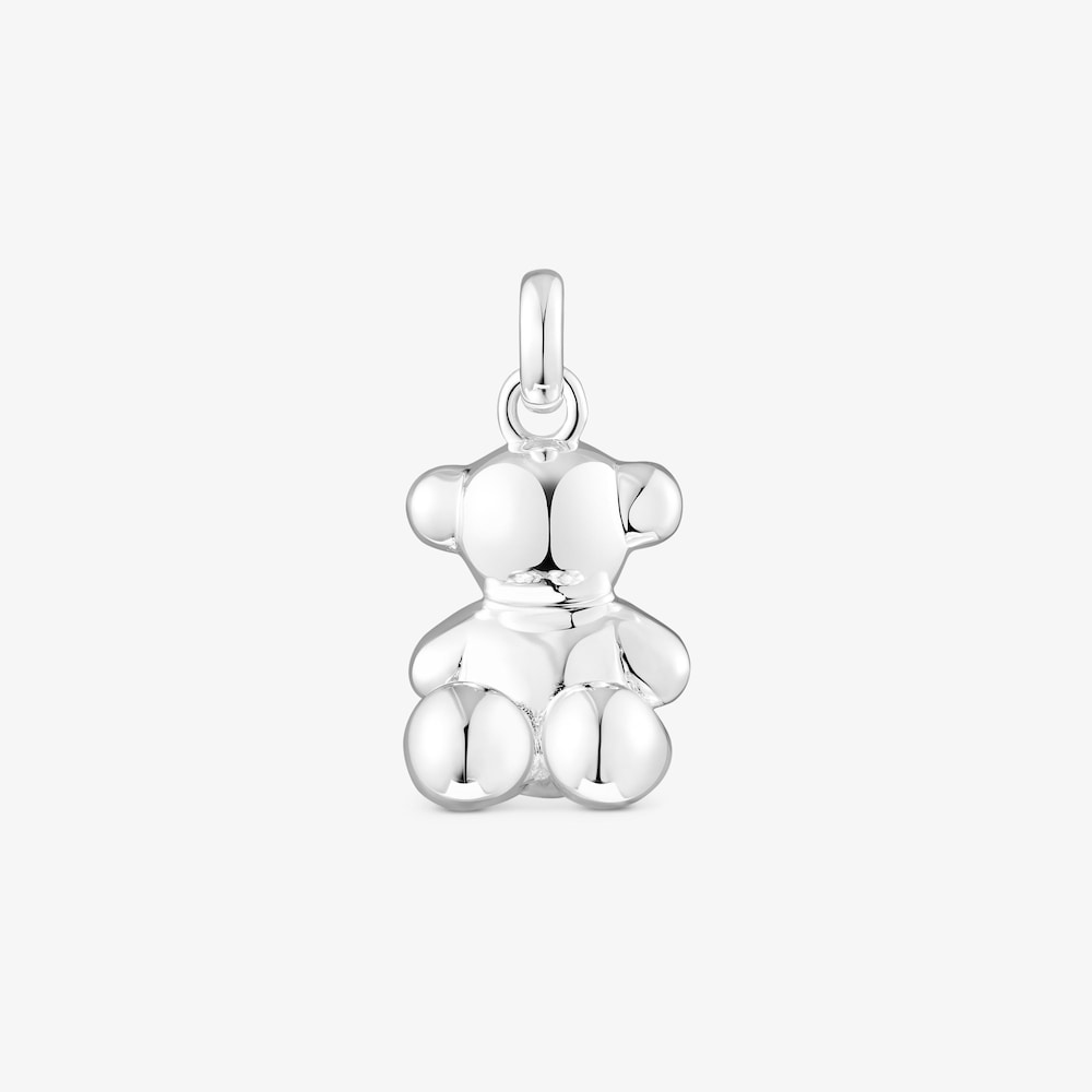 Medium silver Bold Bear pendant