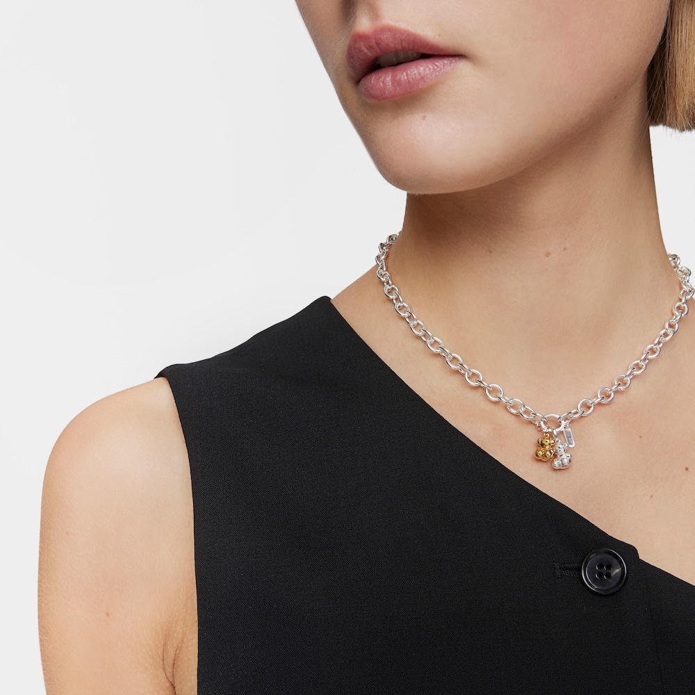 Colgante oso peque&ntilde;o de plata Bold Bear