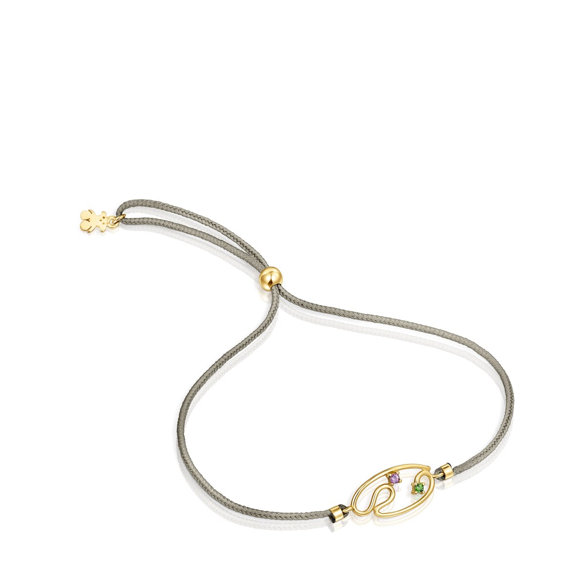 Tous - Pulsera De Nylon, Oro Y Gemas Tsuri - Dorado