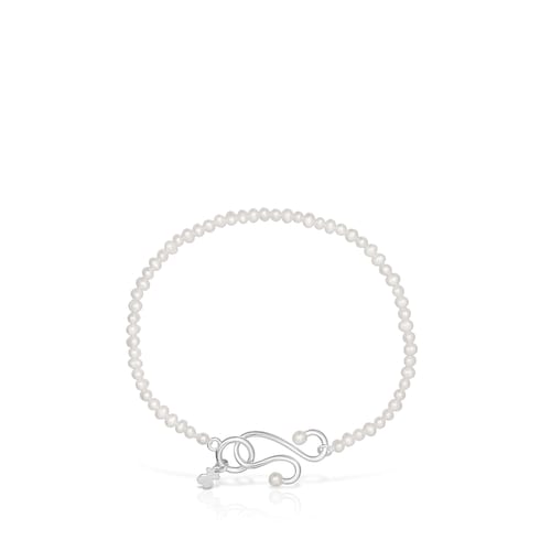 Pulsera de perlas cultivadas y plata Tsuri