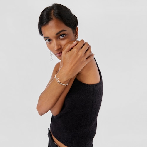 Pulsera de perlas cultivadas y plata Tsuri