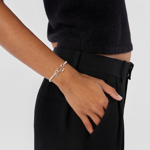 Pulsera de perlas cultivadas y plata Tsuri