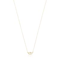 Gold Tsuri necklace with gemstones