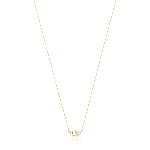 Gold Tsuri necklace with gemstones