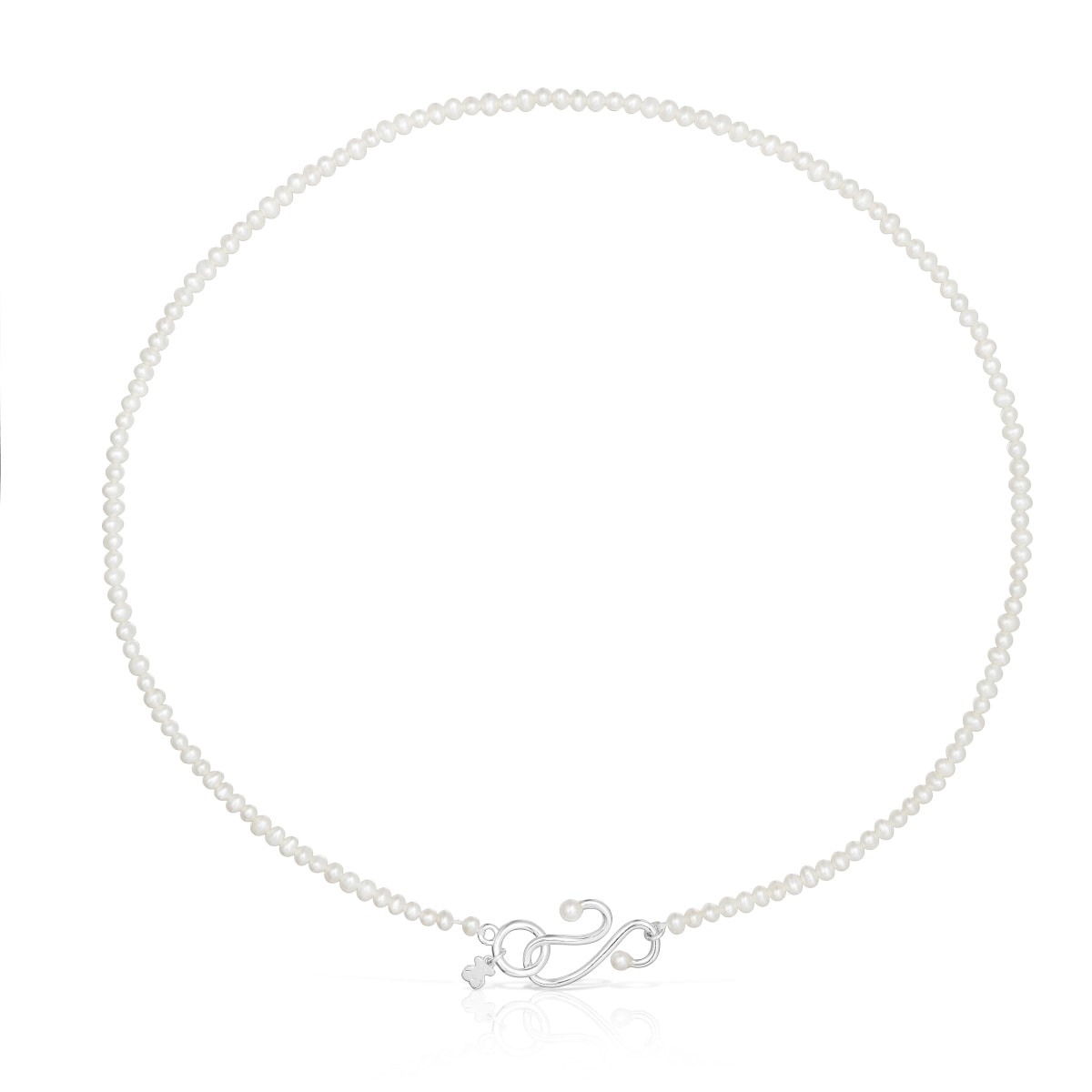 Tous - Collar De Perlas Cultivadas Y Motivo Plata Tsuri - Plateado