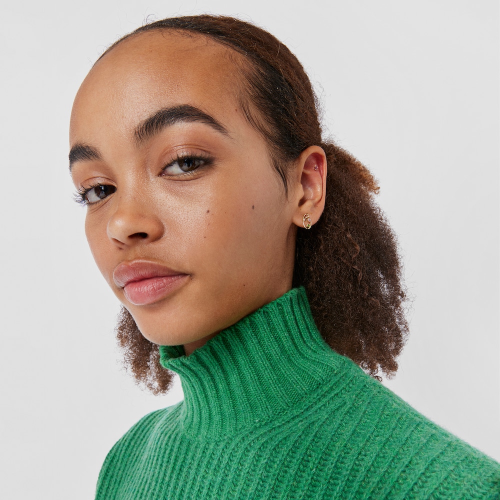 Kolczyki Tsuri ze złota, z kamieniami szlachetnymi