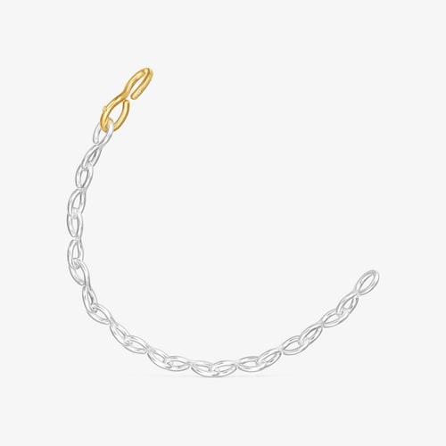 Pulseira Bent em prata e prata vermeil